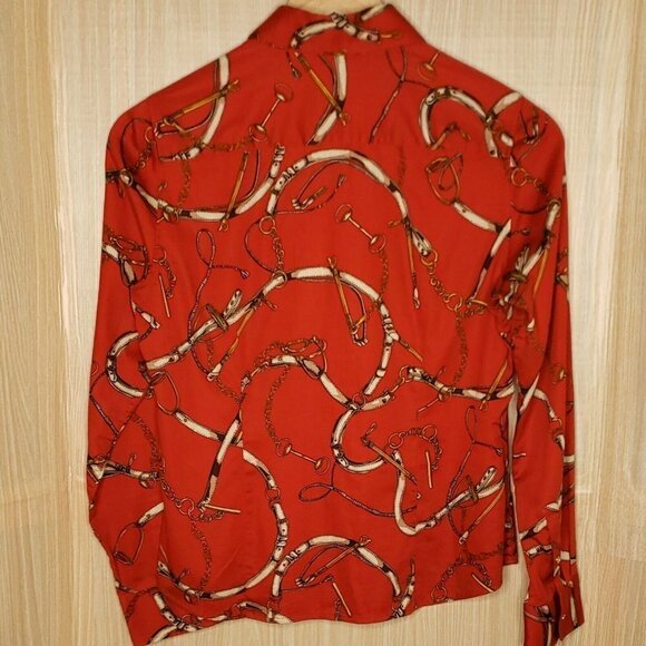 Talbots Button Down Top With Purse Strap Detail 10 - Picture 2 of 5